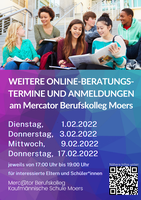 ONLINE-INFORMATIONS- und ANMELDUNGSTERMINE 2022